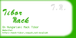 tibor mack business card